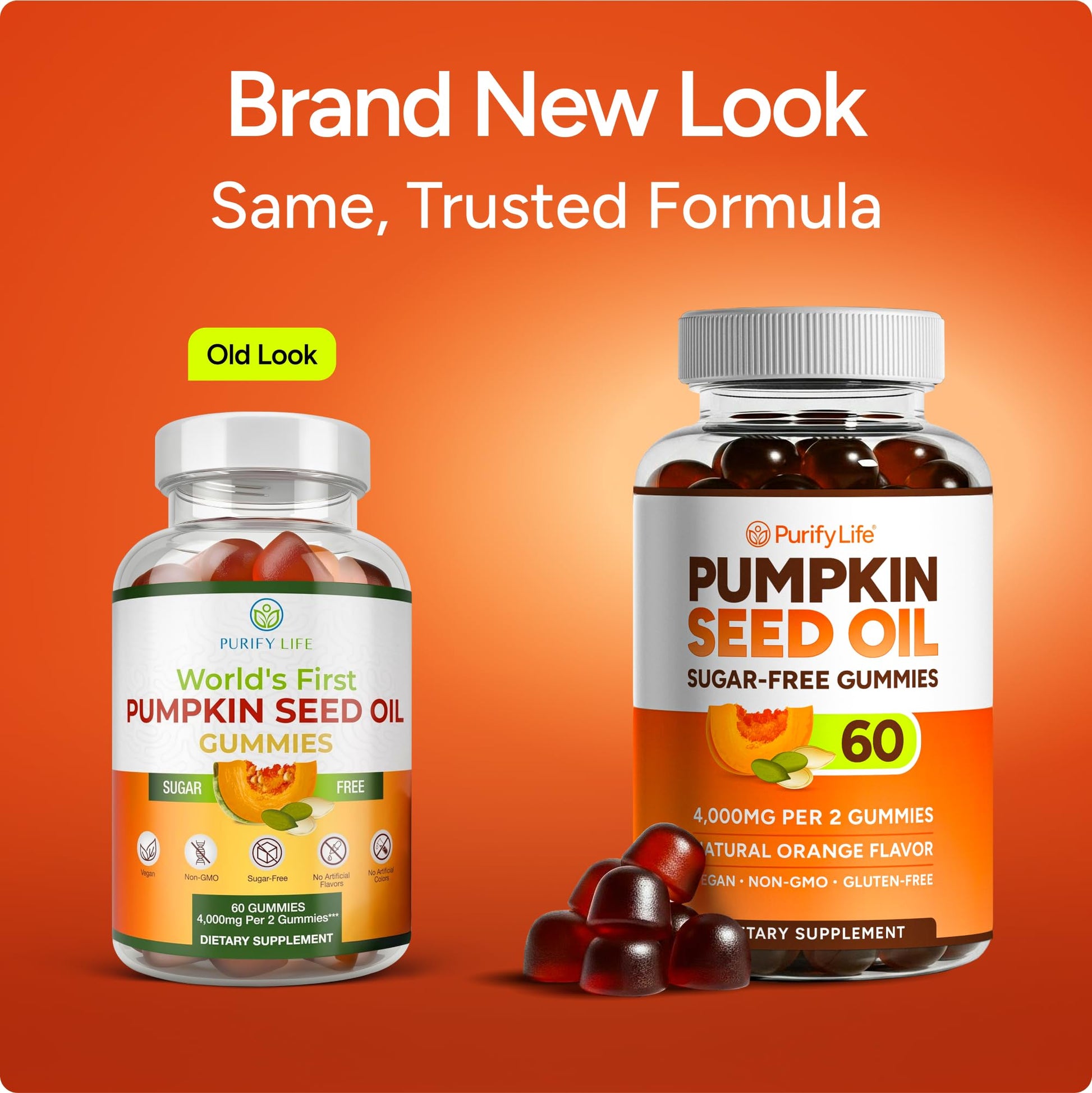 Lifestyle image of Purify Life pumpkin seed oil gummy supplement