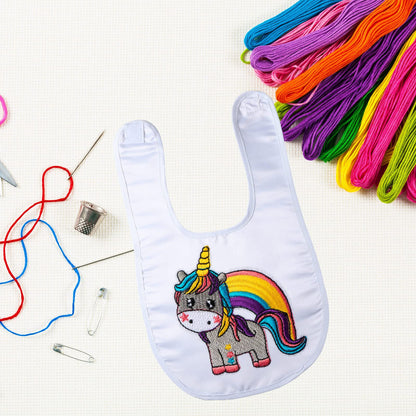 Close up of Geyoga white polyester sublimation baby bib material