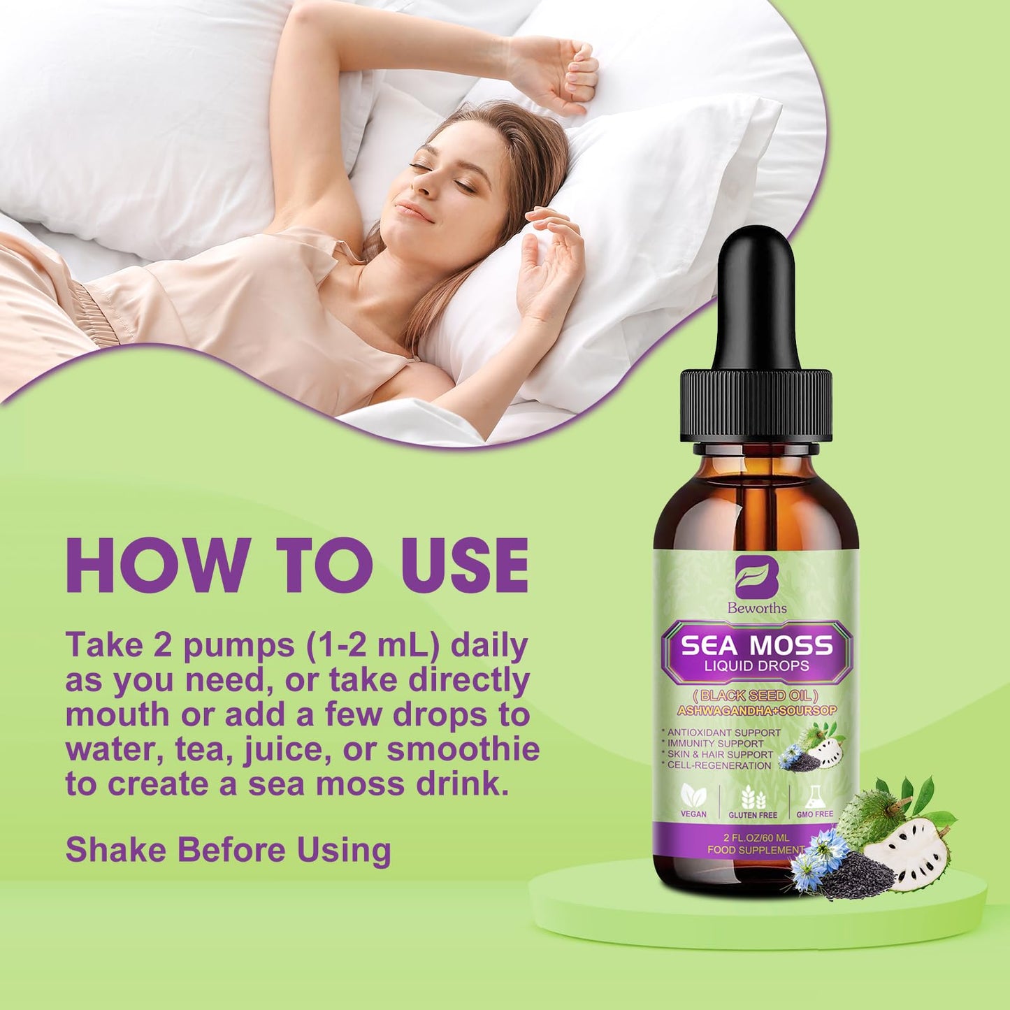 Premium imported USA beauty and health liquid supplement packaging
