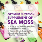 B Beworths wellness herbal blend bottle next to raw ingredients
