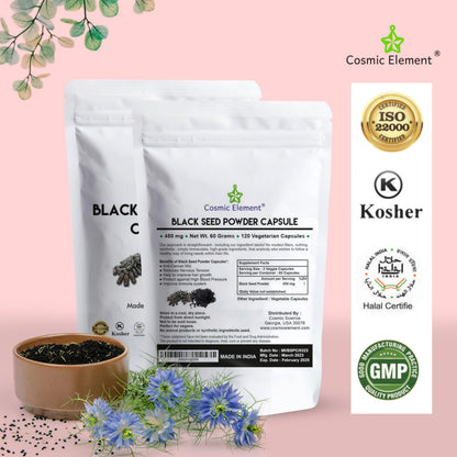 Cosmic Element black cumin seed powder supplement for skin and hair health