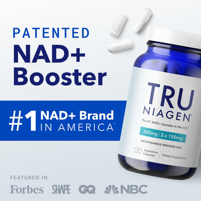Tru Niagen authentic USA imported wellness supplement container side view