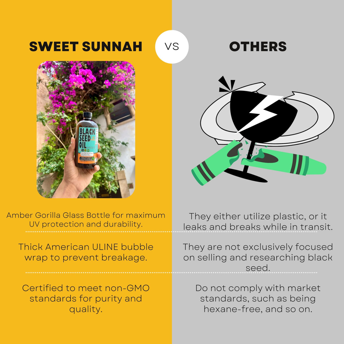 Sweet Sunnah Black Seed Oil sixteen ounce glass container