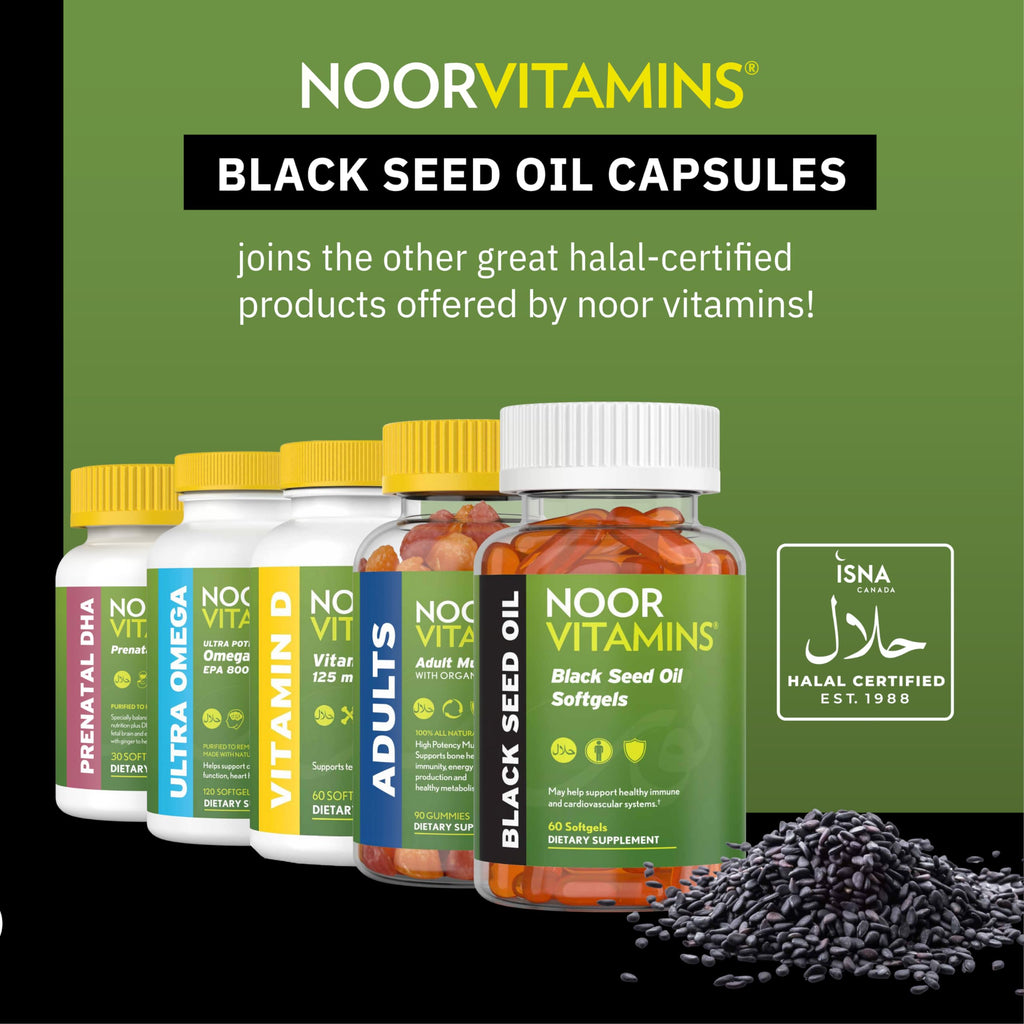 Non-GMO gluten-free black seed oil softgels bottle