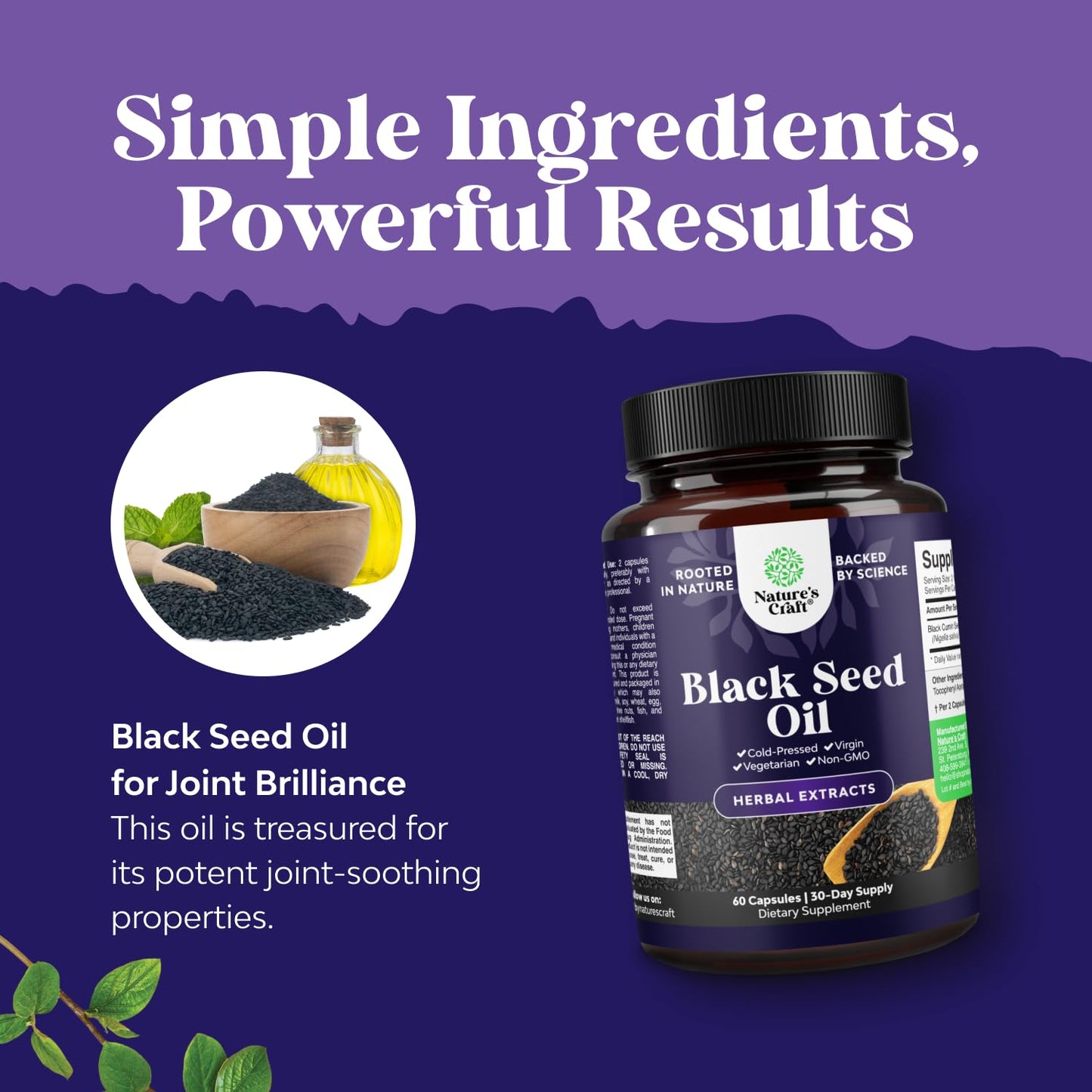 Premium imported USA cold pressed Nigella Sativa virgin capsules lifestyle view