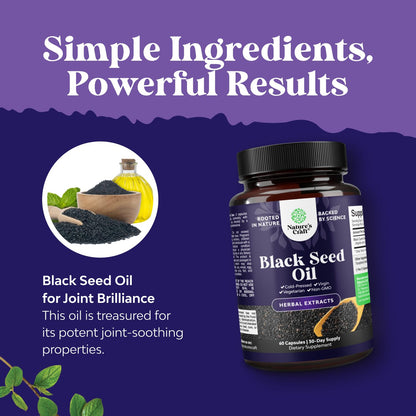 Premium imported USA cold pressed Nigella Sativa virgin capsules lifestyle view