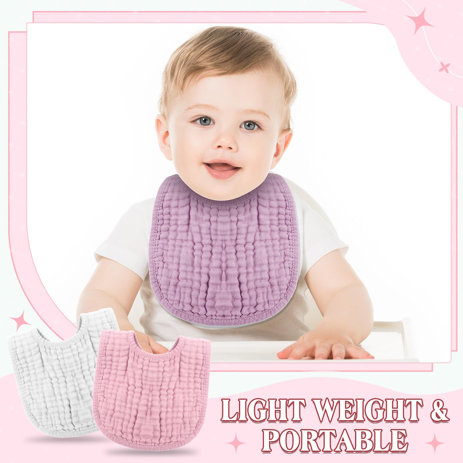 Adjustable snap closure muslin baby feeding accessory