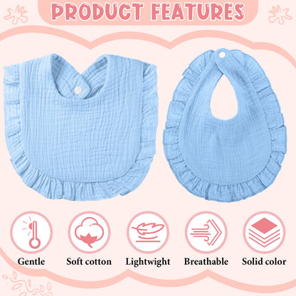 Kenning baby bibs showing soft muslin cotton texture