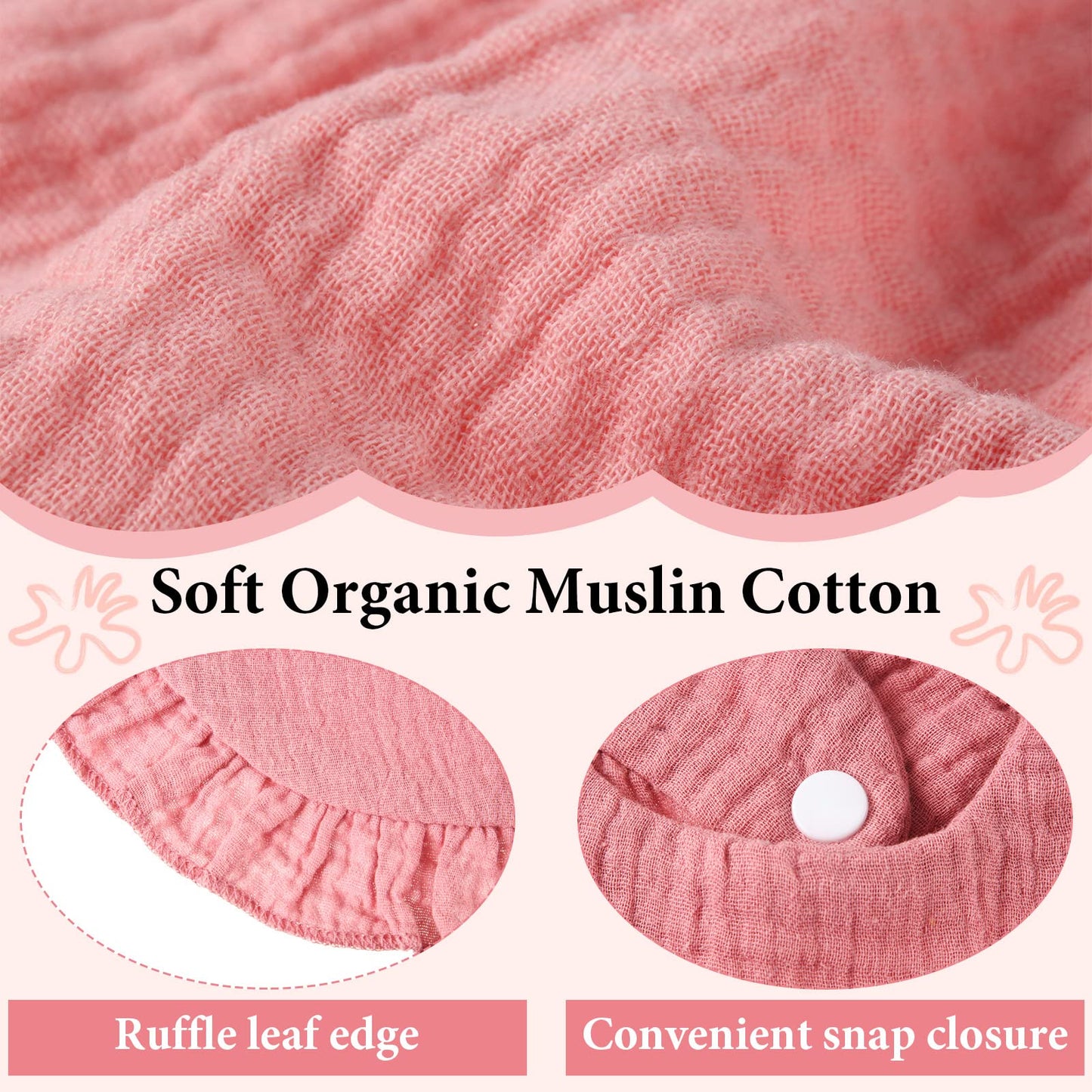 Kenning ruffle edge drool bibs in various colors
