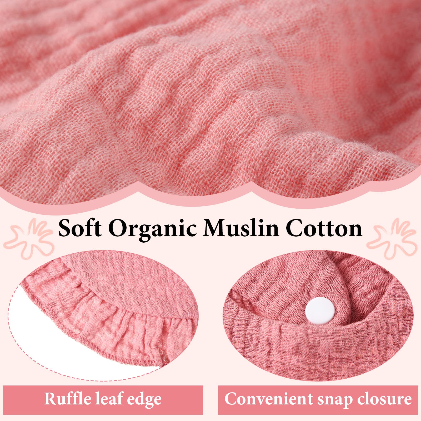 Kenning ruffle edge drool bibs in various colors