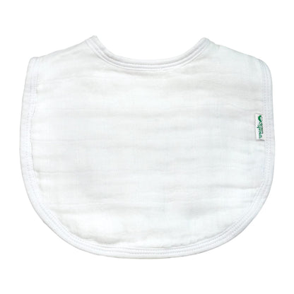 Green Sprouts organic cotton bibs on baby model