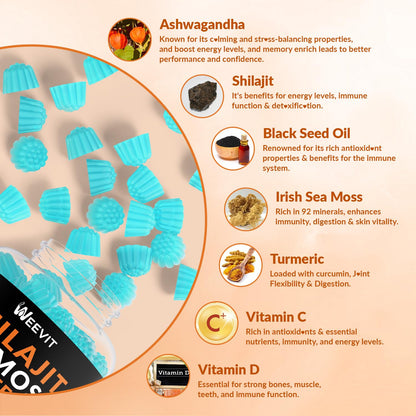 Back label of Weevit all in 1 supplement showing dietary ingredients list and dosage instructions