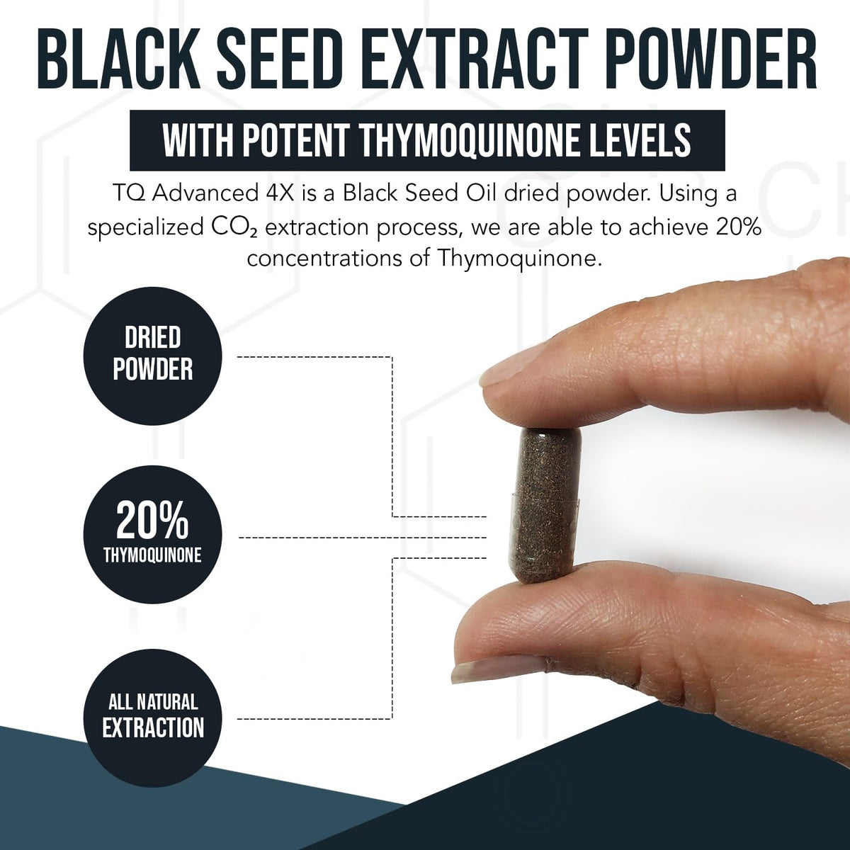 Triquetra Health black seed extract vegan capsules supplement facts panel