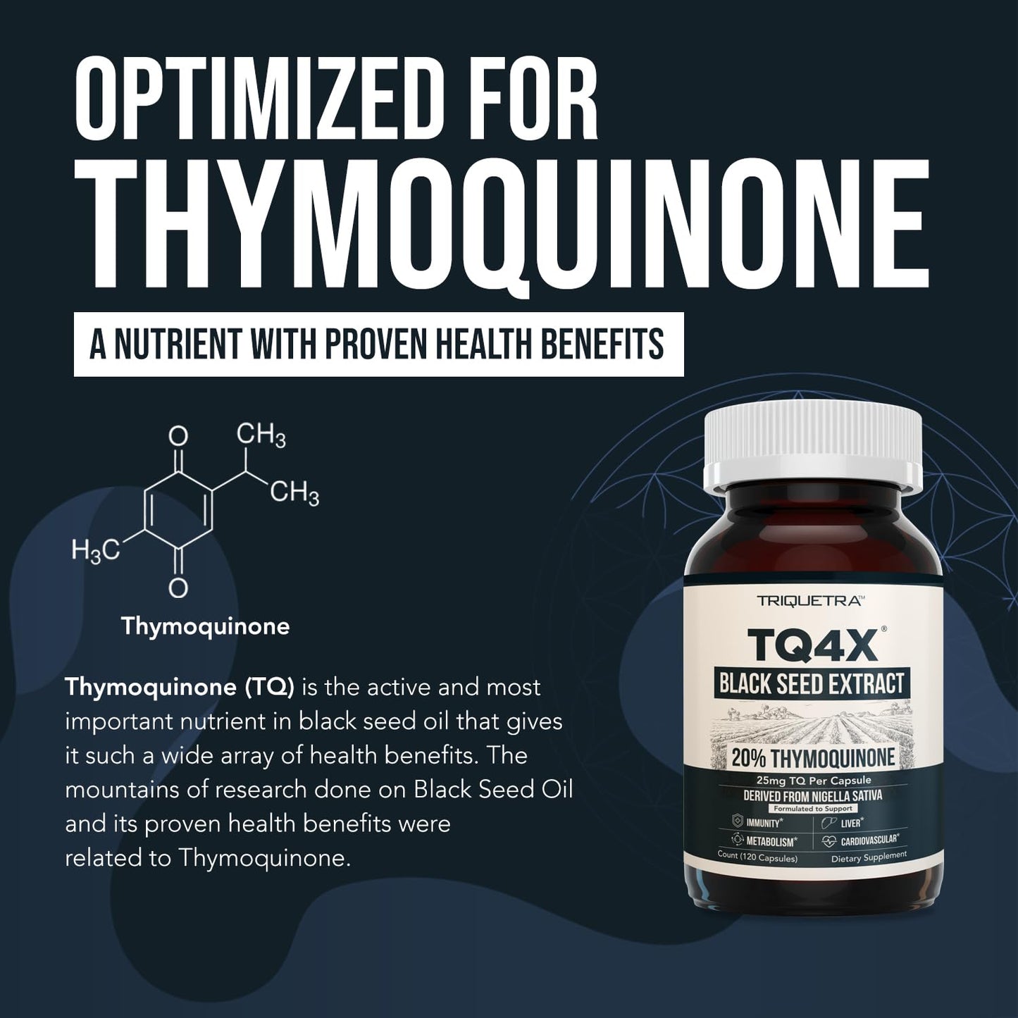 Triquetra Health TQ-Advanced 4X capsules with clean filler free ingredients list