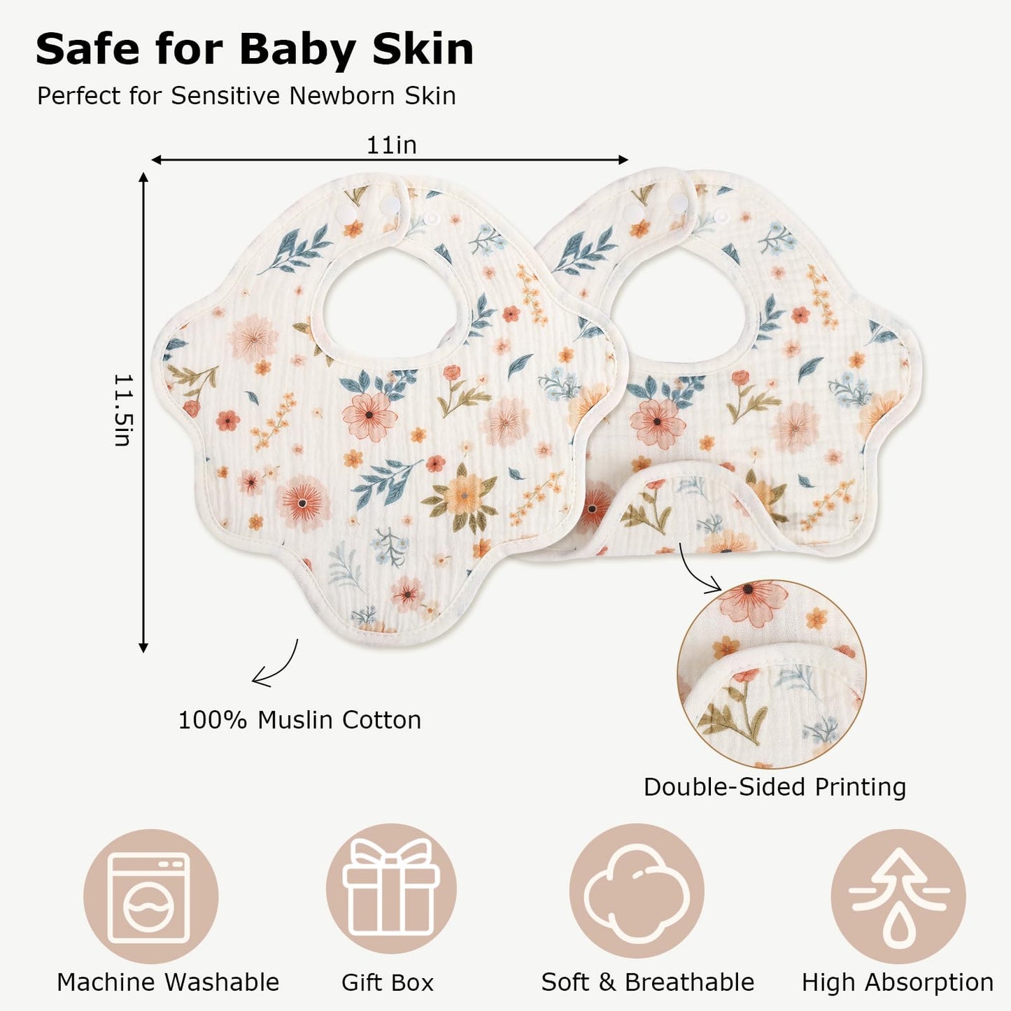 CandyHome baby bibs displayed as newborn gift set