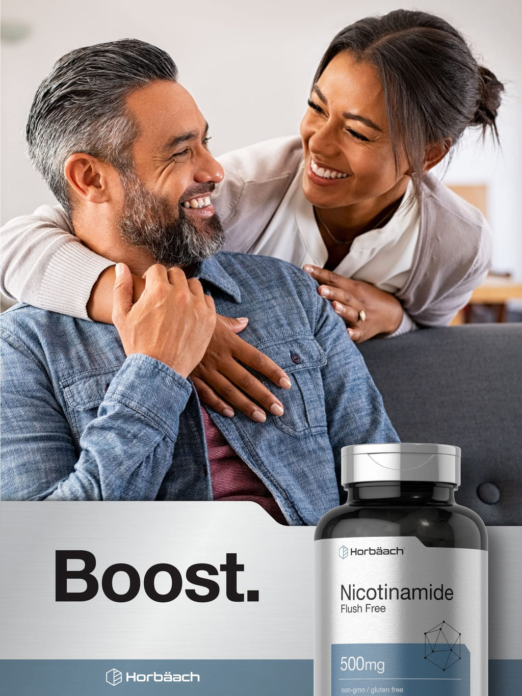 Horbäach flush free niacinamide capsules for cellular energy and skin complexion support