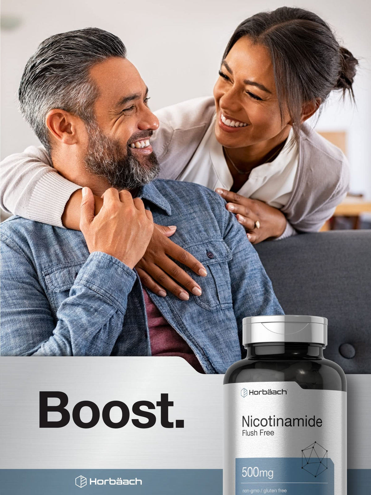 Horbäach flush free niacinamide capsules for cellular energy and skin complexion support