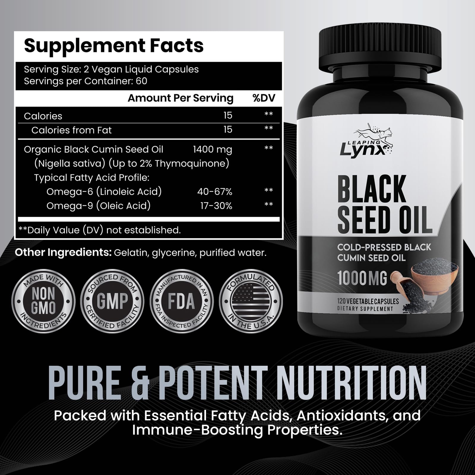 Omega-6 and Omega-9 fatty acid health benefits on premium supplement bottle.