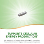Nature's Way dietary supplement bottle displaying cellular energy support product benefits
