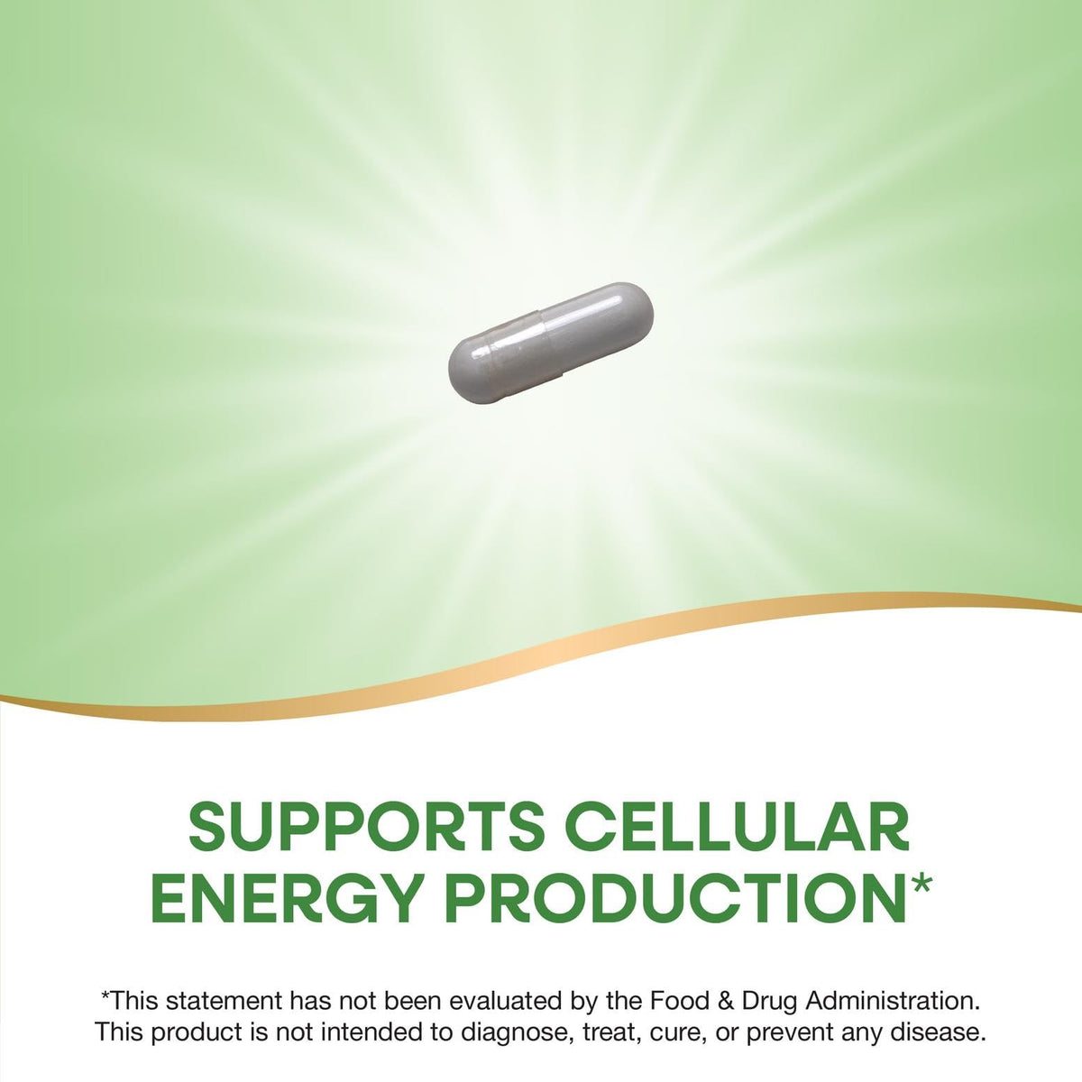Nature's Way dietary supplement bottle displaying cellular energy support product benefits