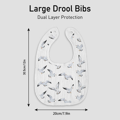 Adjustable muslin bibs for drooling and feeding