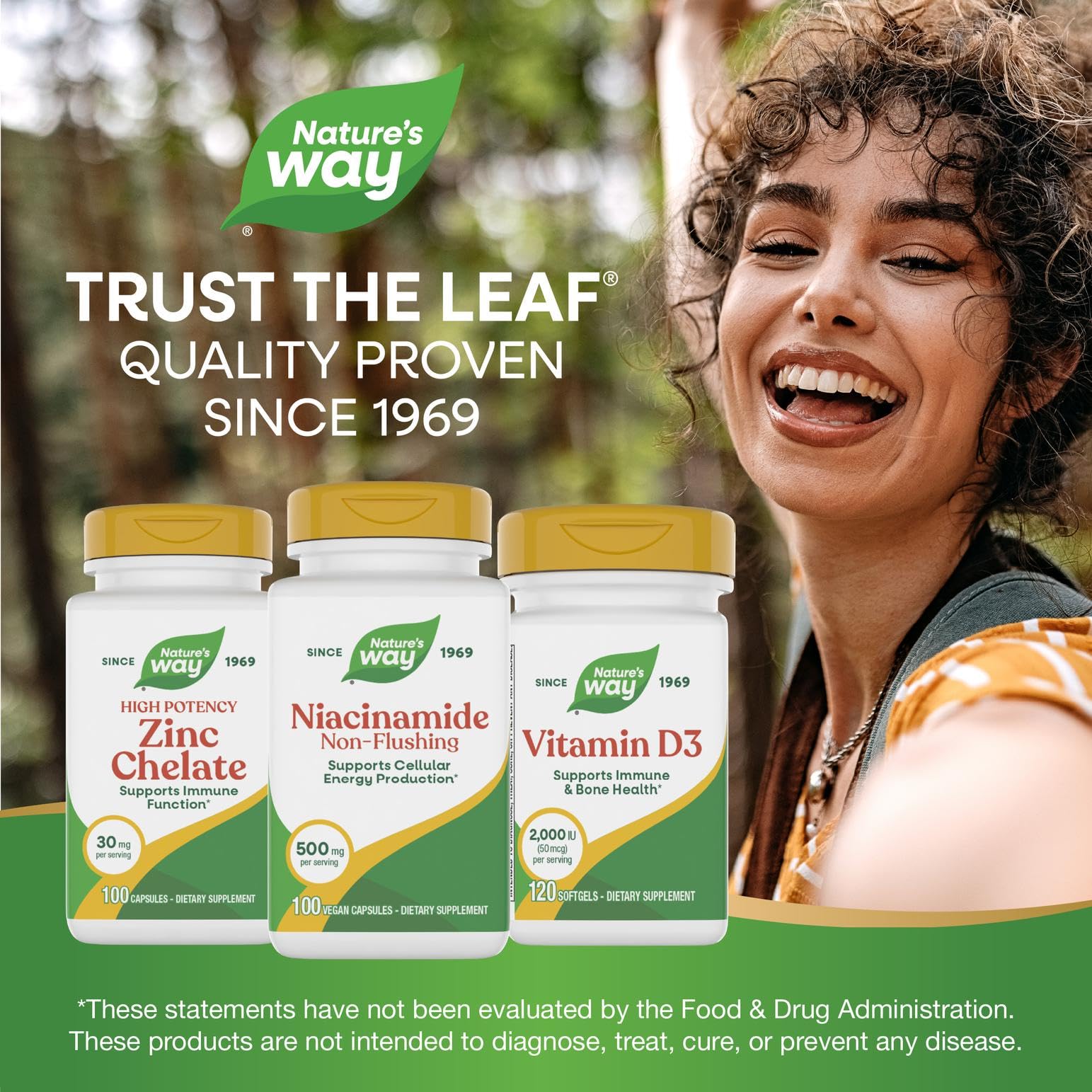 Nature's Way brand premium vitamin B3 health supplement for metabolism support