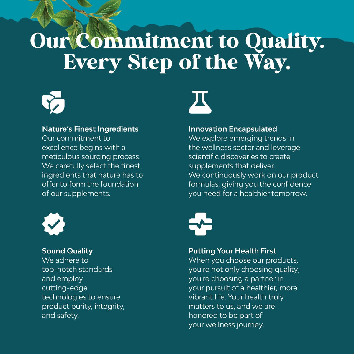 Close up look at the premium quality seal on Nature's Craft dietary supplement bottle