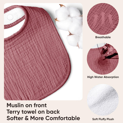 Adjustable snap closure detail on Susurration baby bib