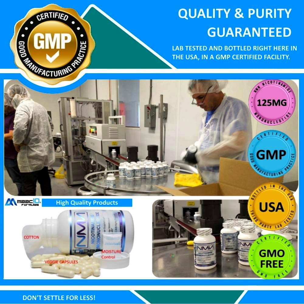 Authentic USA imported MAAC10 NMN pure pharmaceutical grade capsules.