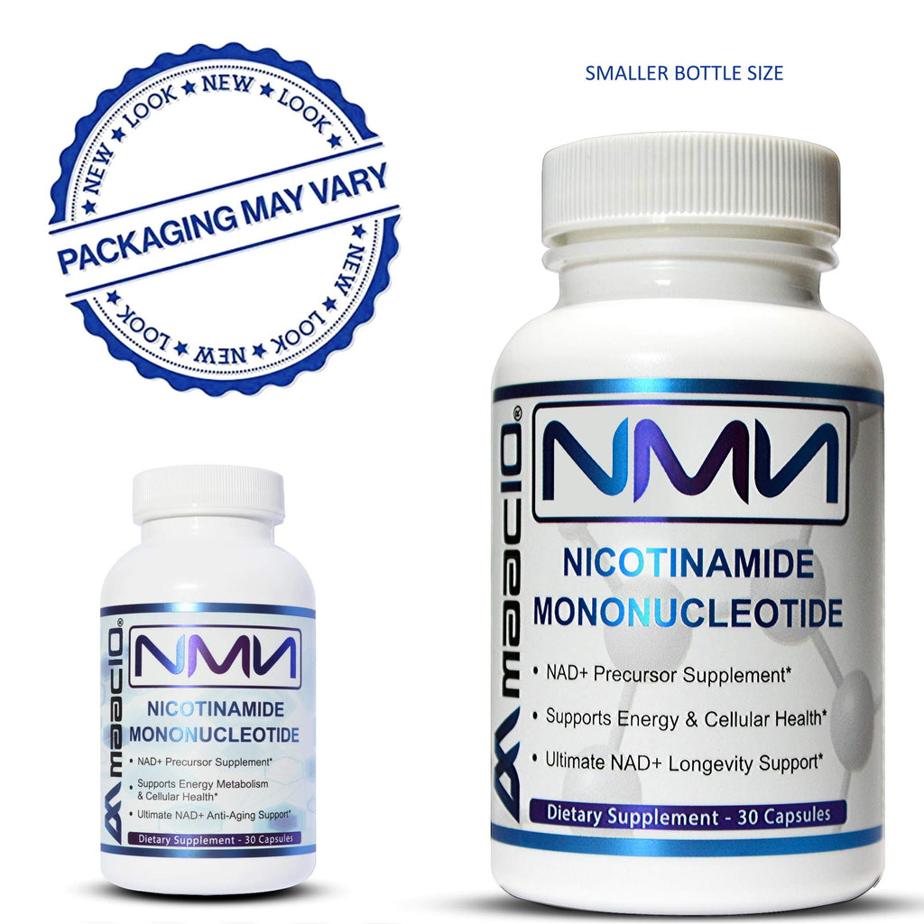 MAAC10 Nicotinamide Mononucleotide 30 count bottle showing safety seal.