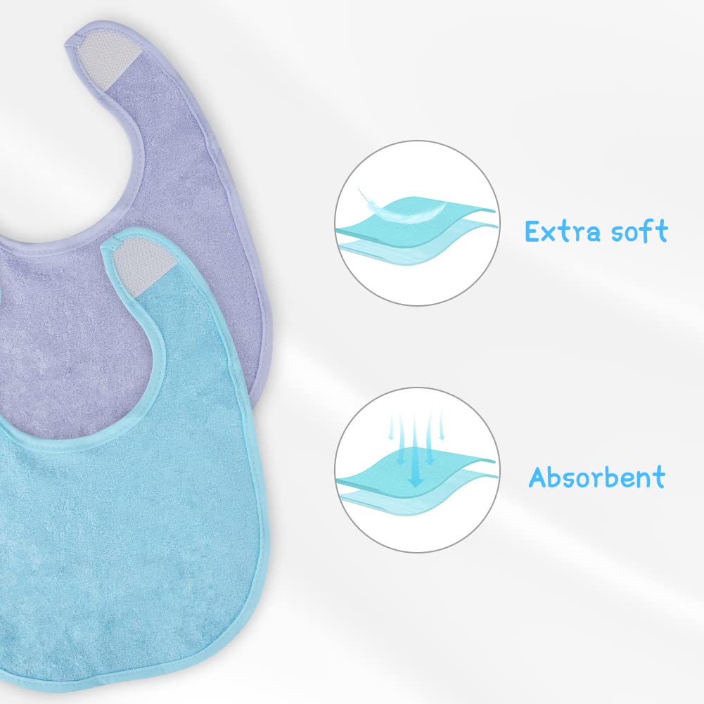 Set of 8 colorful Vicloon feeding bibs for infants