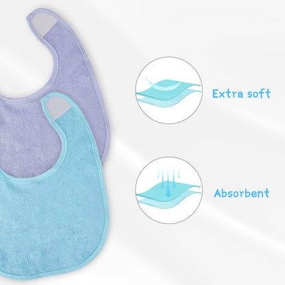 Set of 8 colorful Vicloon feeding bibs for infants