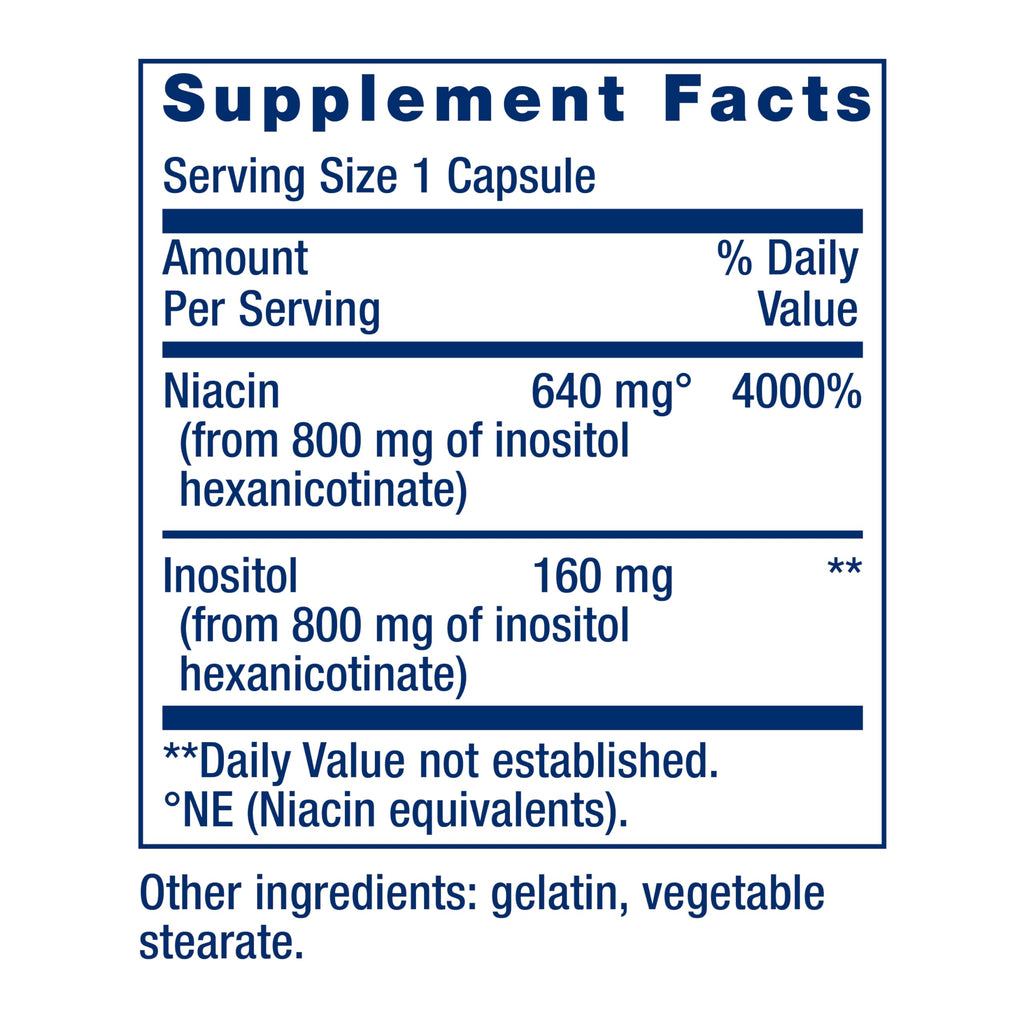 Life Extension dietary supplement capsules displaying the supplement facts panel with ingredients