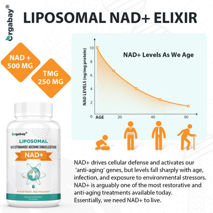 Authentic USA imported Orgabay liposomal dietary supplement for mitochondrial support