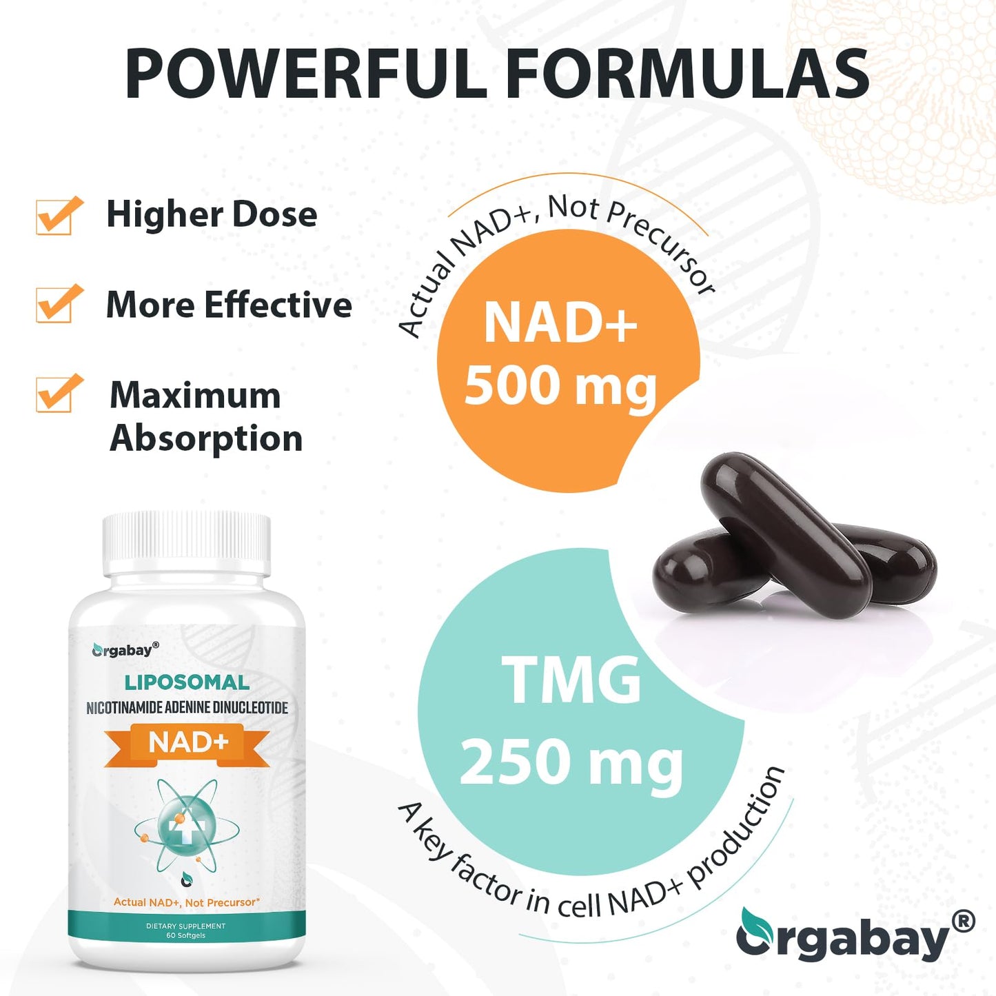 Orgabay protective liposomal delivery system explanation on packaging label