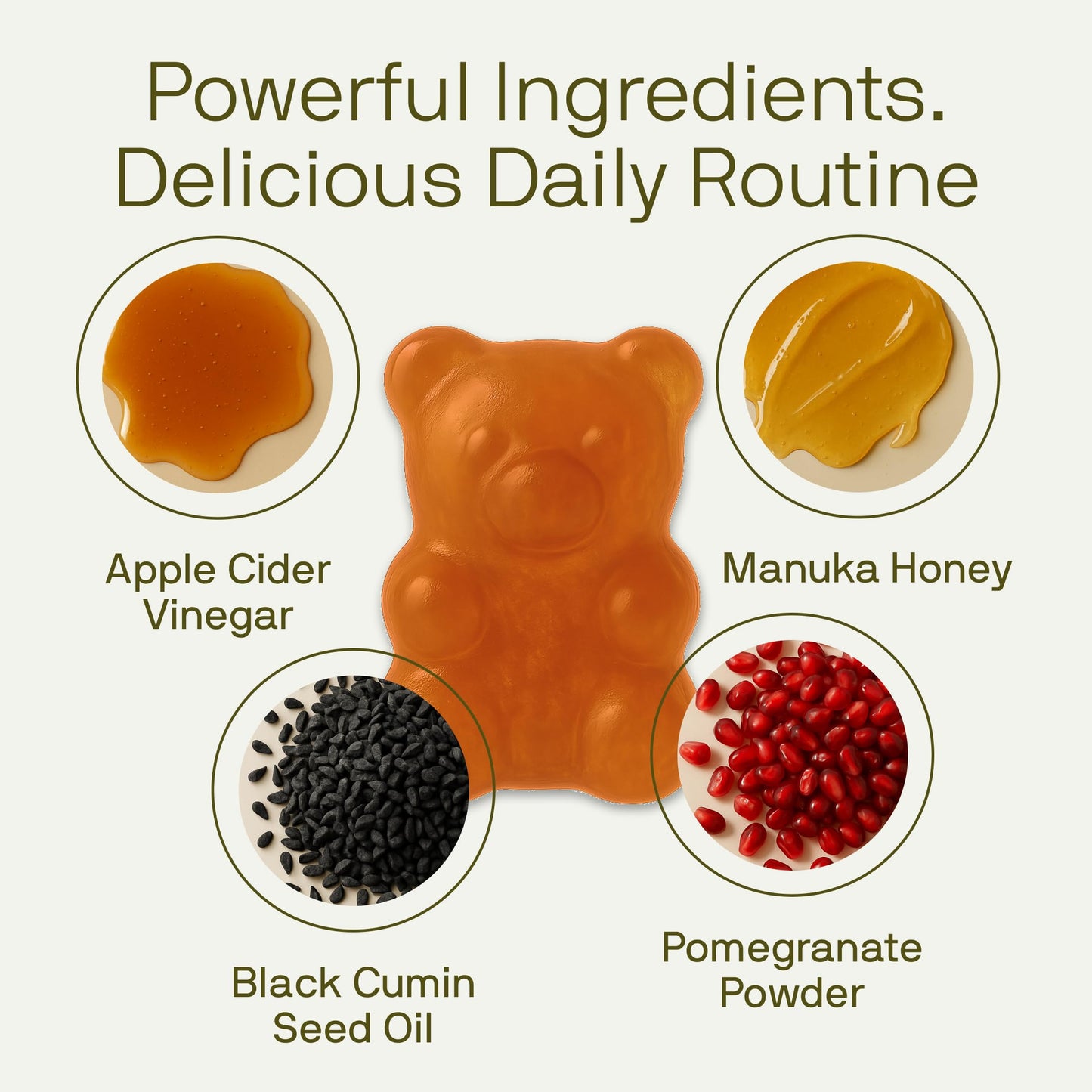 Nutriissa premium black seed oil and manuka honey gummies nutrition label facts