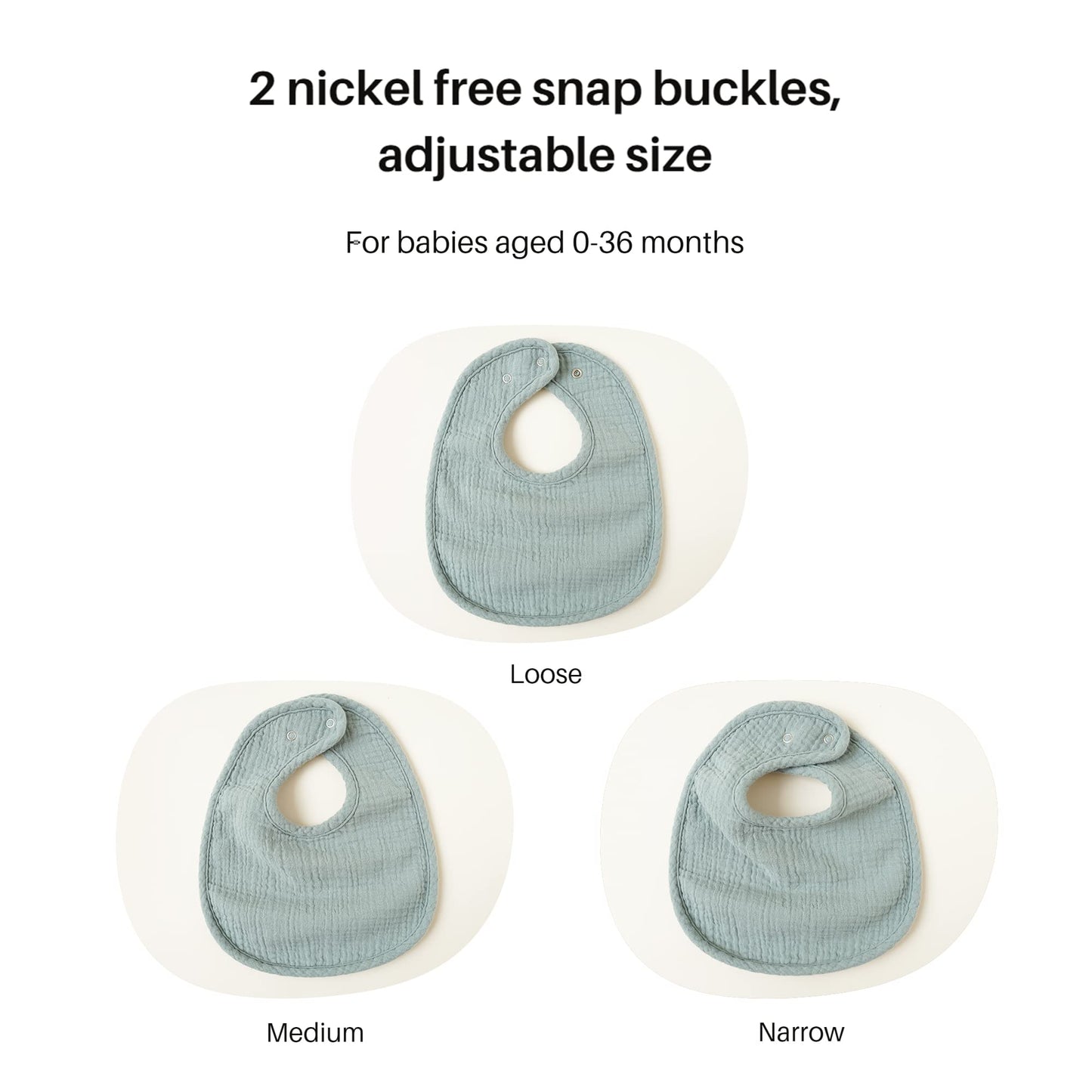 Konssy soft cotton drool bibs for boys and girls