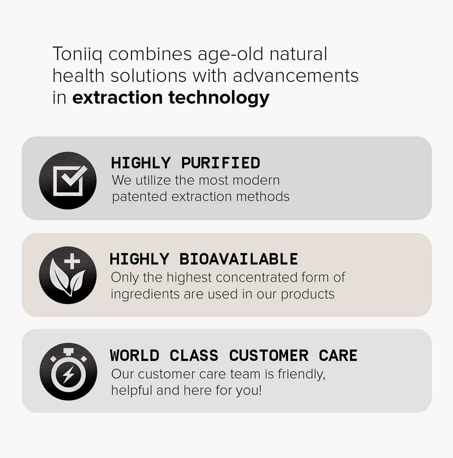 Toniiq NMN sixty dietary capsules showing light blocking protective bottle design