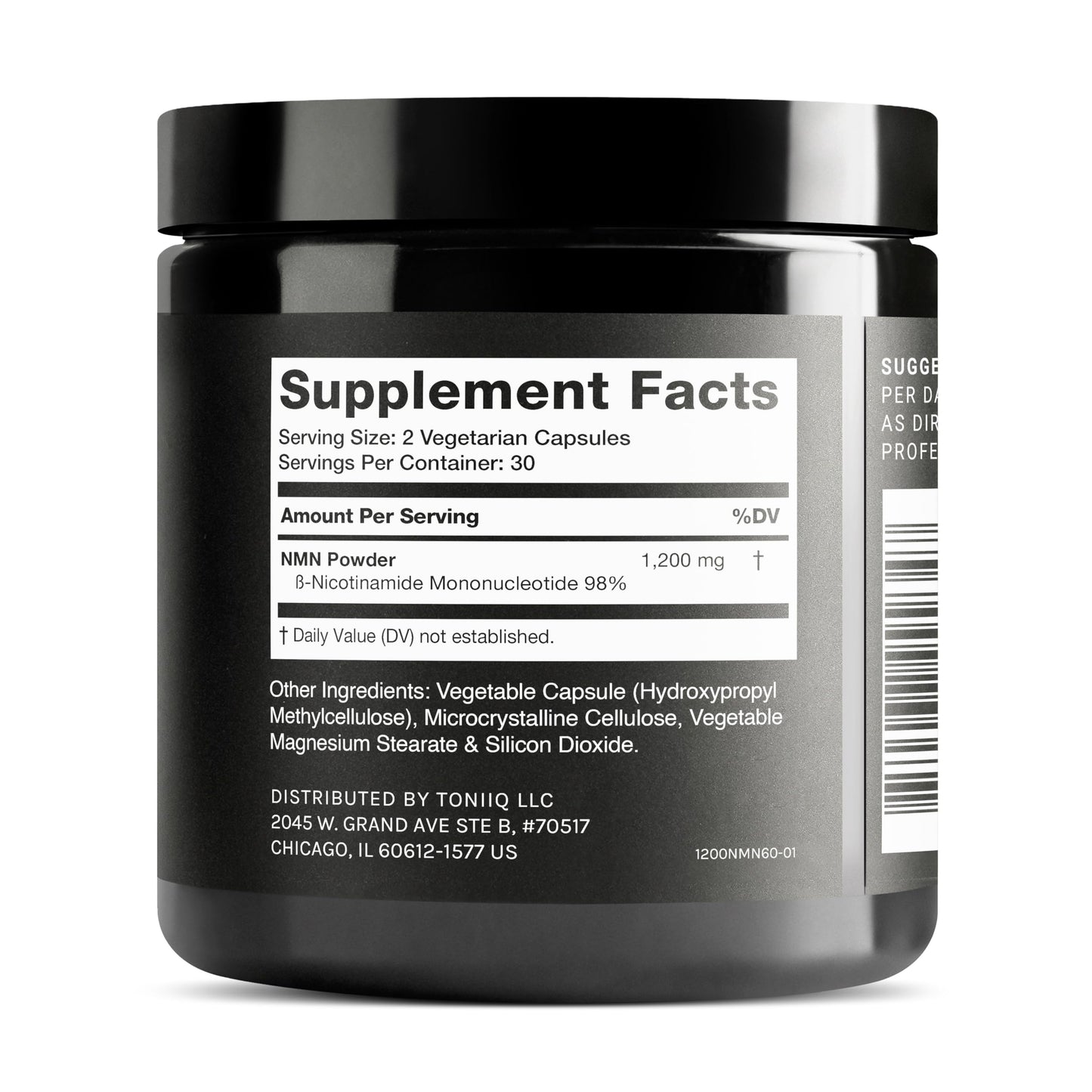 Toniiq NMN cellular energy support capsules imported packaging view