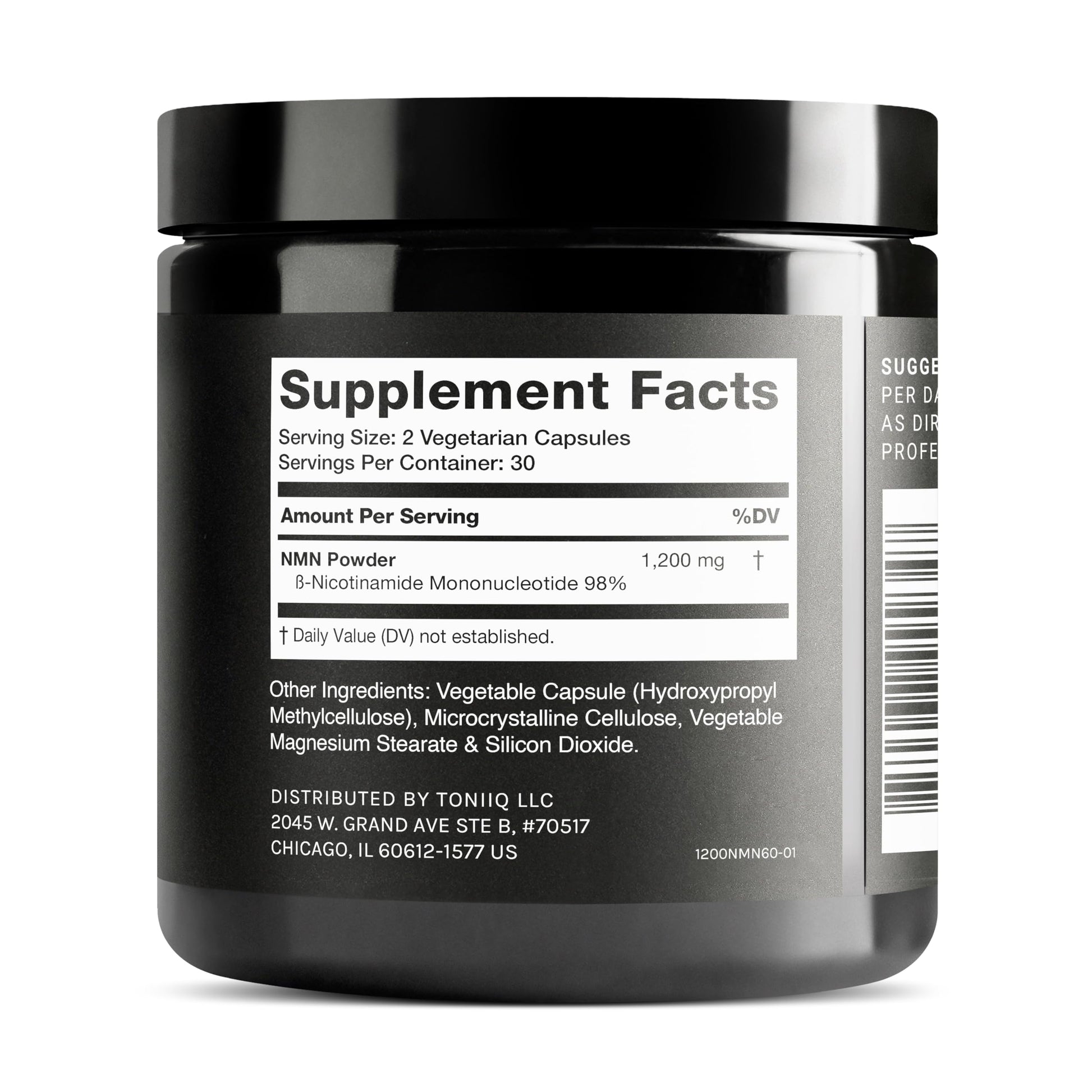 Toniiq NMN cellular energy support capsules imported packaging view