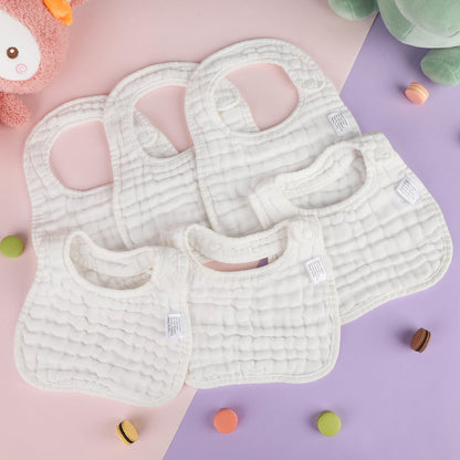 Detailed view of Accmor muslin fabric baby bibs