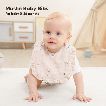 Adjustable snap button detail on Bearmoss baby teething bibs