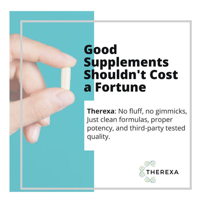 Lifestyle shot of Therexa Liposomal NMN 1000mg bottle