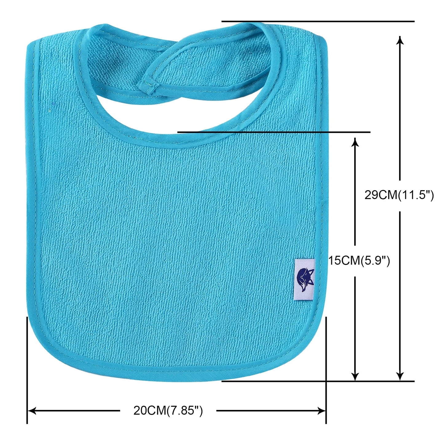 Nvatorfox waterproof terry bibs for feeding and teething