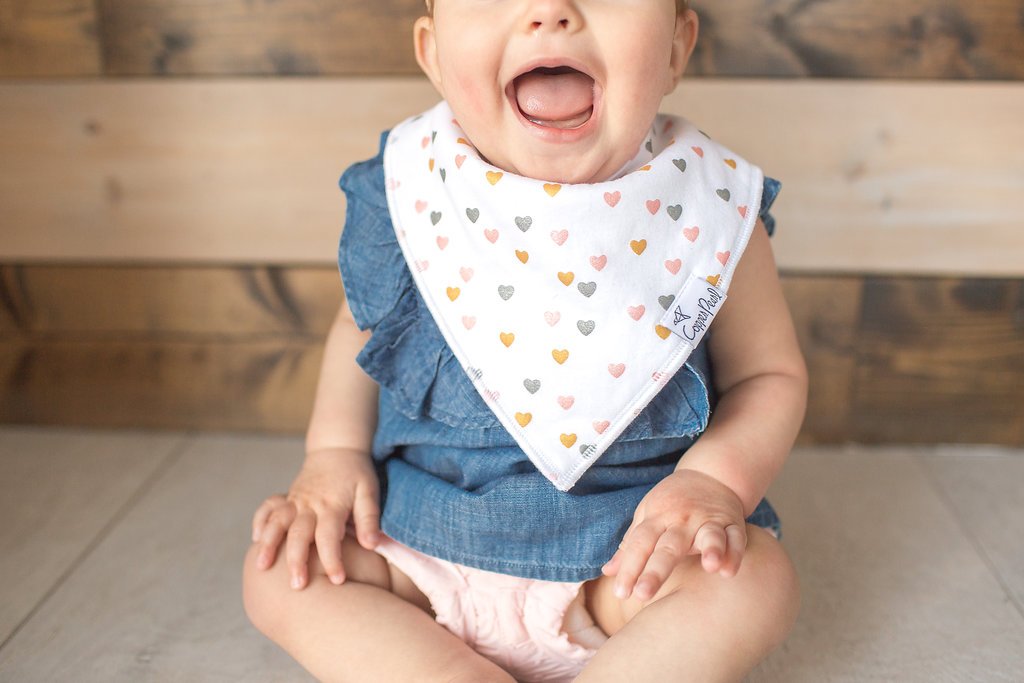 Sunny Set baby bibs displayed in packaging