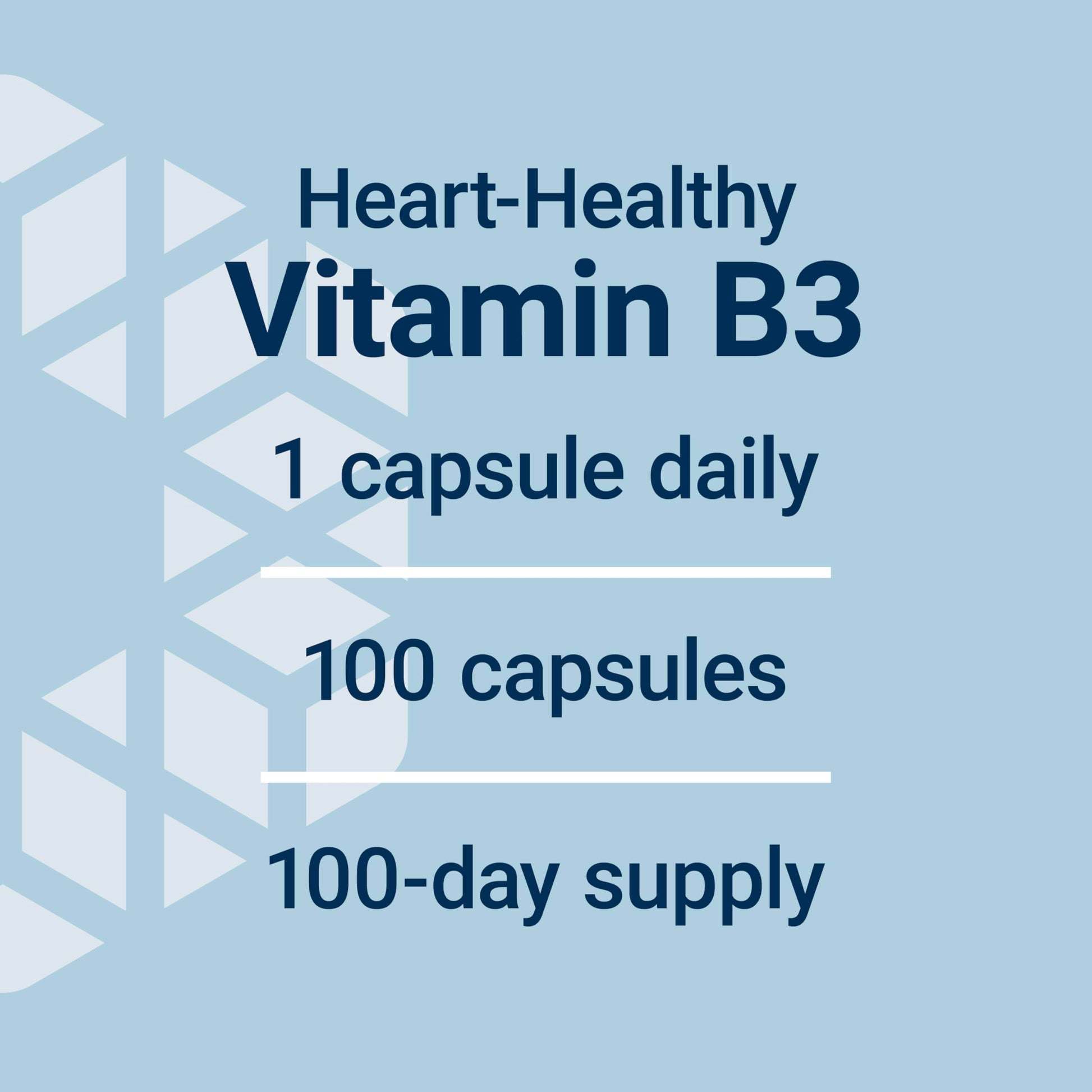 Gluten free premium niacin 500 milligrams dietary supplement for heart health