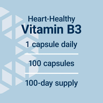 Gluten free premium niacin 500 milligrams dietary supplement for heart health