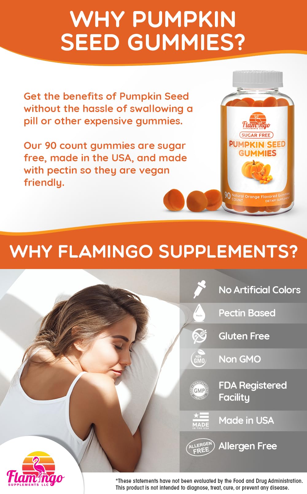 USA imported orange flavored pectin based dietary supplement for urinary health
