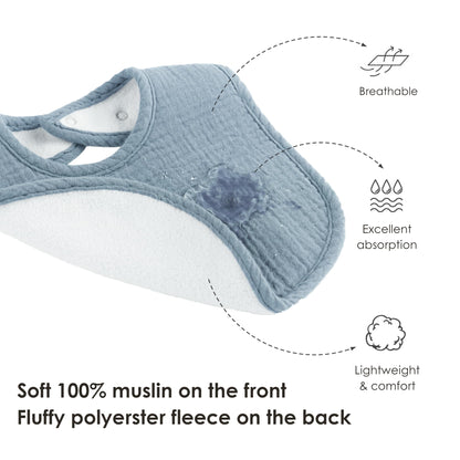 Mairmore 8 pack absorbent newborn feeding bibs flat lay