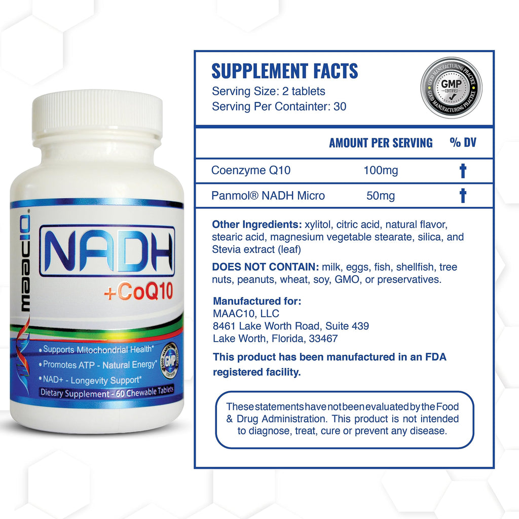MAAC10 cellular energy supplement berry flavored tablets showing premium USA imported packaging